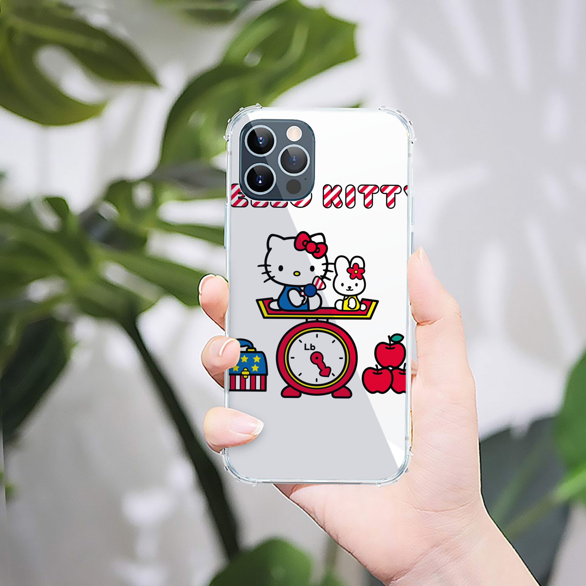 （画像用） Hello Kitty ハローキティ 【iPhone 12シリーズ対応】透明スマホケース（クリアソフトケース）